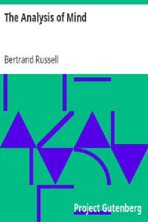 [Gutenberg 2529] • The Analysis of Mind